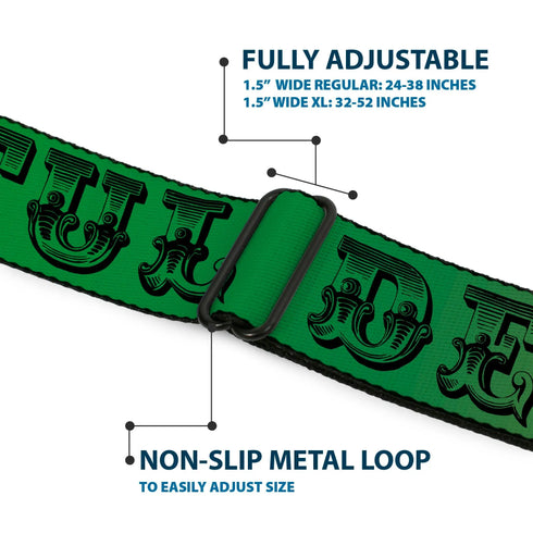 Grateful Dead - Steal Your Face Seatbelt Belt - Grateful Dead Text w/Skull & Roses Rainbow Fade Webbing - StealieShop