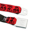 Grateful Dead - Steal Your Face Seatbelt Belt - Grateful Dead Text w/Skull & Roses Red Webbing - StealieShop