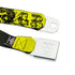 Grateful Dead - Steal Your Face Seatbelt Belt - Grateful Dead Text w/Skull & Roses Yellow Webbing - StealieShop