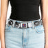 Grateful Dead - Steal Your Face Seatbelt Belt - Space Your Face White/Black Webbing - StealieShop