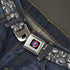 Grateful Dead - Steal Your Face Seatbelt Belt - Steal Your Face Stacked Gray Webbing - StealieShop