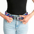 Grateful Dead - Steal Your Face Seatbelt Belt - Steal Your Face Stacked Red/White/Blue Webbing - StealieShop