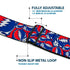 Grateful Dead - Steal Your Face Seatbelt Belt - Steal Your Face Stacked Red/White/Blue Webbing - StealieShop