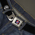 Grateful Dead - Steal Your Face Seatbelt Belt - Steal Your Face Repeat Black/Gray Webbing - StealieShop