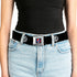 Grateful Dead - Steal Your Face Seatbelt Belt - Steal Your Face Repeat Black/Gray Webbing - StealieShop