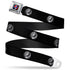 Grateful Dead - Steal Your Face Seatbelt Belt - Steal Your Face Repeat Black/Gray Webbing - StealieShop