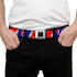 Grateful Dead - Steal Your Face Seatbelt Belt - Steal Your Face w/Lightning Bolt Repeat Red/White/Blue Webbing - StealieShop