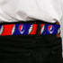 Grateful Dead - Steal Your Face Seatbelt Belt - Steal Your Face w/Lightning Bolt Repeat Red/White/Blue Webbing - StealieShop
