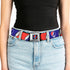 Grateful Dead - Steal Your Face Seatbelt Belt - Steal Your Face w/Lightning Bolt Repeat Red/White/Blue Webbing - StealieShop