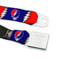 Grateful Dead - Steal Your Face Seatbelt Belt - Steal Your Face w/Lightning Bolt Repeat Red/White/Blue Webbing - StealieShop