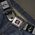 Grateful Dead - Steal Your Face Seatbelt Belt - Steal Your Face Blocks Black/White-Gray/Black Webbing - StealieShop