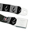 Grateful Dead - Steal Your Face Seatbelt Belt - Steal Your Face Blocks Black/White-Gray/Black Webbing - StealieShop