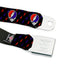 Grateful Dead - Steal Your Face Seatbelt Belt - Steal Your Face Repeat w/Mini Lightning Bolt Black/Red/White/Blue Webbing - StealieShop