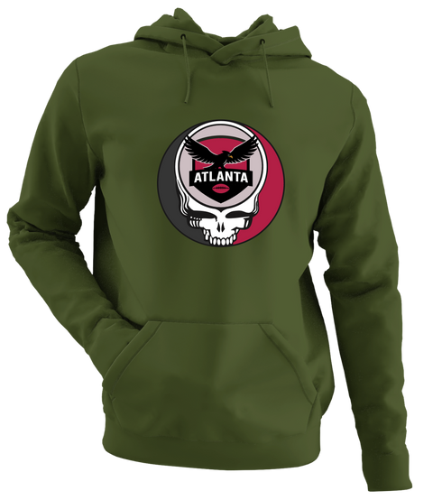 Atlanta Football - Premium Grateful Dead Hoodie - Military Green - 7