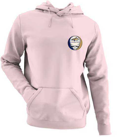 Montana State University - Premium Grateful Dead Left Chest Hoodie - Light Pink