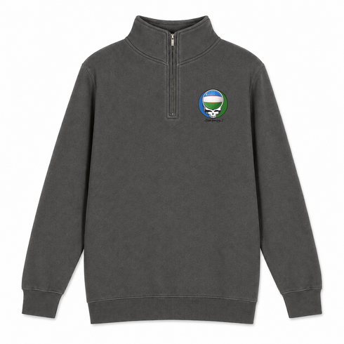 Uzbekistan FIFA World Cup - Premium Grateful Dead Quarter-Zip Pullover - Charcoal - 5