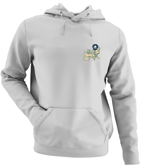 Chillin' Jerry Life is dead. - Premium Grateful Dead Left Chest Hoodie - Sport Grey
