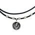 Grateful Dead - Steal Your Face Sterling Silver Beads & Thin Leather Necklace - StealieShop