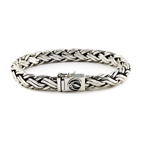 Grateful Dead - Steal Your Face Sterling Silver Bracelet - StealieShop