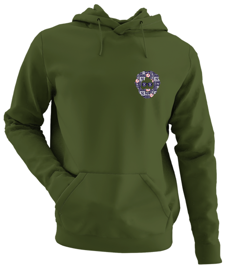 Yankees Jerry Life is dead.® - Premium Grateful Dead Left Chest Hoodie - Military Green