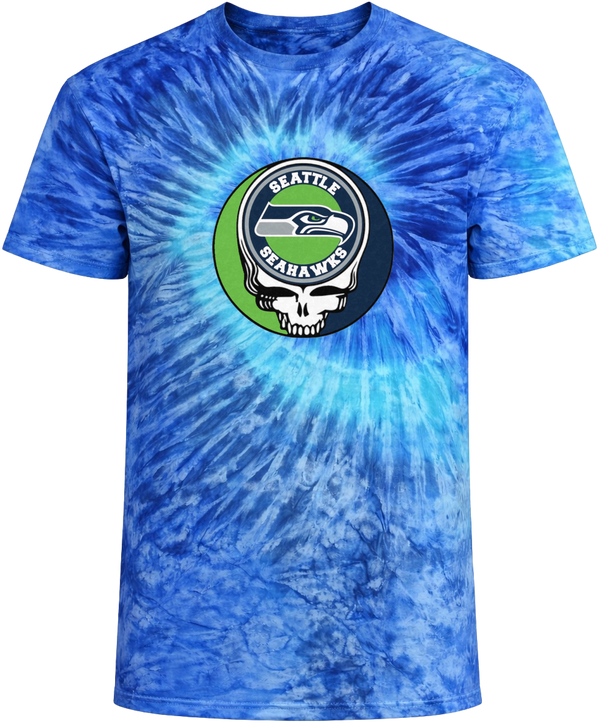 Seattle Seahawks Logo Stealie Tie-Dye × Grateful Dead Tee