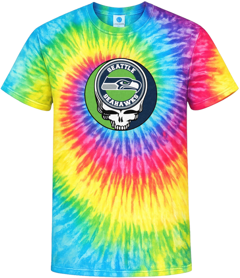 Seattle Seahawks Logo Stealie Tie-Dye × Grateful Dead Tee