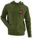 Atlanta Football Dancing Bear - Premium Grateful Dead Left Chest Hoodie - Military Green