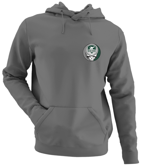 New York Football - Premium Grateful Dead Left Chest Hoodie - Charcoal - 8