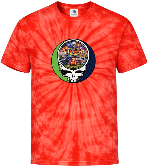 The Big Game 2026 Team Helmets Tie-Dye Grateful Dead T-Shirt