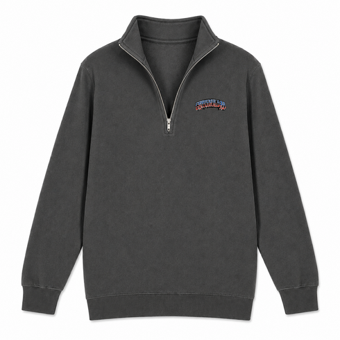Grateful Dad - Premium Grateful Dead Quarter-Zip Pullover - Charcoal - 6