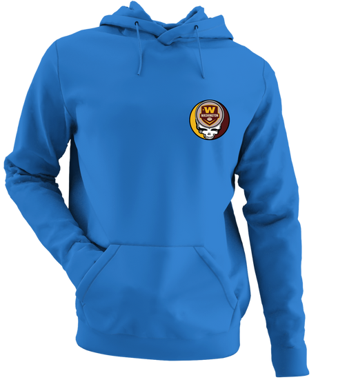 Washington Football - Premium Grateful Dead Left Chest Hoodie - Heather Royal - 5