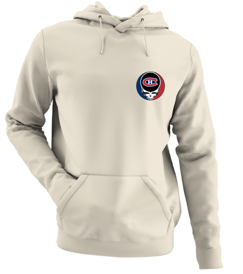 Montreal Canadiens - Premium Grateful Dead Left Chest Hoodie - Sand
