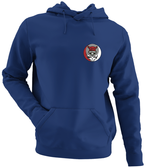 Arizona Football - Premium Grateful Dead Left Chest Hoodie - Navy - 2