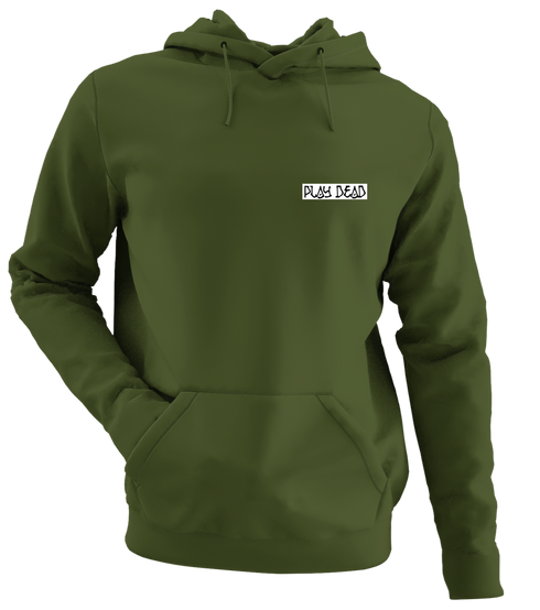 Play Dead - Premium Grateful Dead Left Chest Hoodie - Military Green - 7