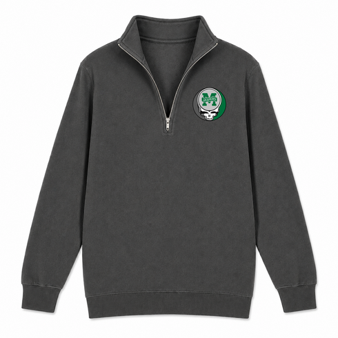 Manhattan - Premium Grateful Dead Quarter-Zip Pullover - Charcoal - 6