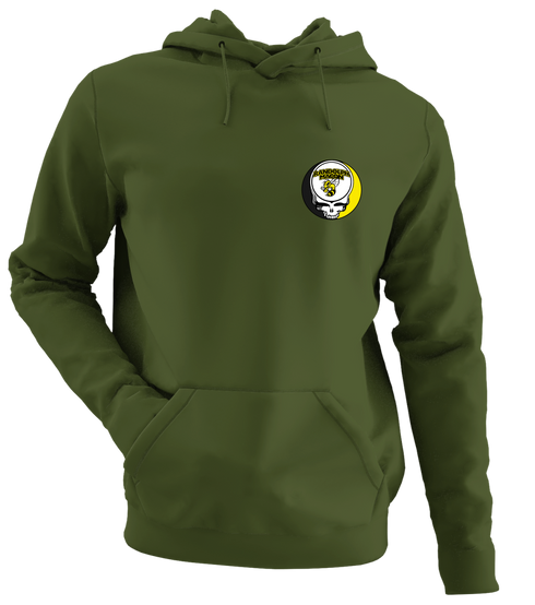 Randolph Macon - Premium Grateful Dead Left Chest Hoodie - Military Green