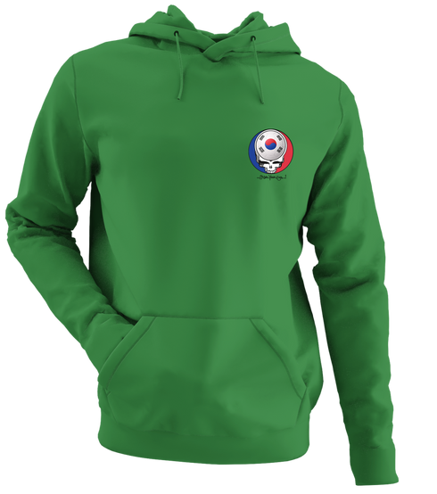 South Korea FIFA World Cup - Premium Grateful Dead Left Chest Hoodie - Irish Green - 6
