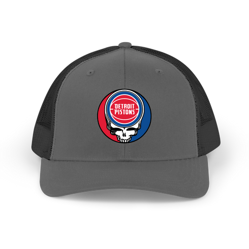 Detroit Pistons Stealie Grateful Dead Trucker Cap