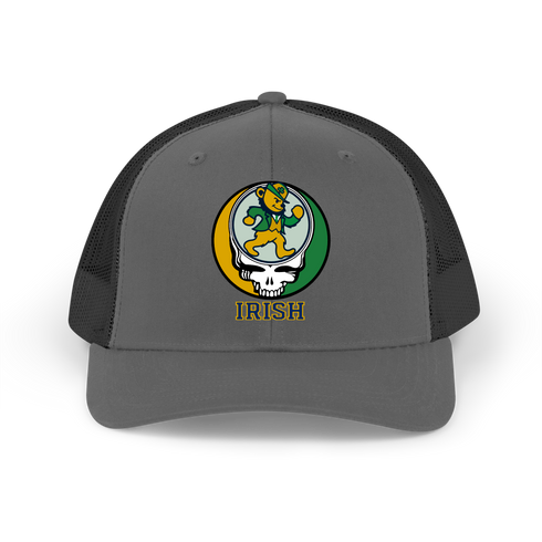 Notre Dame Dancing Leprechaun Stealie Grateful Dead Trucker Cap