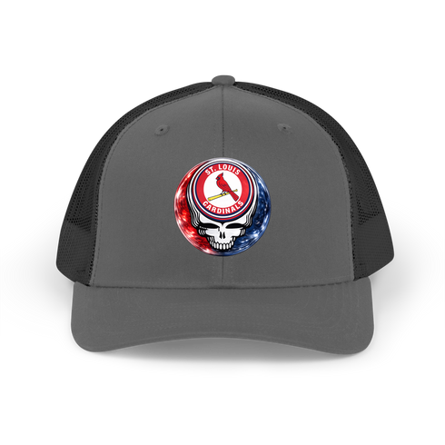 St. Louis Cardinals Crystal Stealie Stealie Grateful Dead Trucker Cap