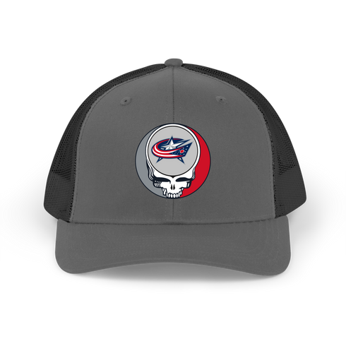 Columbus Blue Jackets Stealie Grateful Dead Trucker Cap