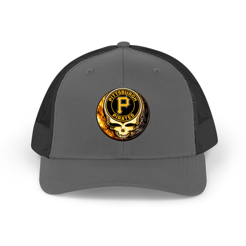 Pittsburgh Pirates Crystal Stealie Stealie Grateful Dead Trucker Cap