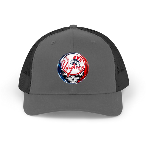New York Yankees Crystal Stealie Stealie Grateful Dead Trucker Cap