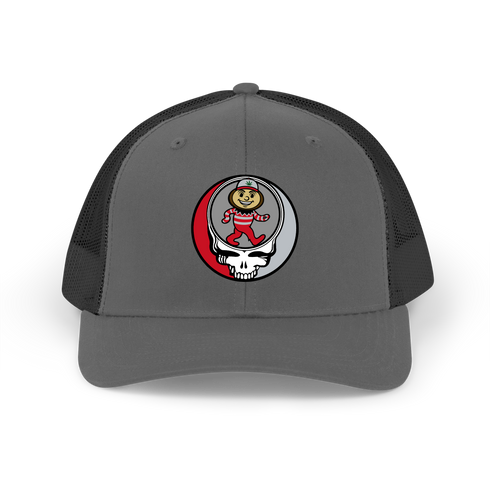 Ohio State Dancing Buckeye Stealie Stealie Grateful Dead Trucker Cap