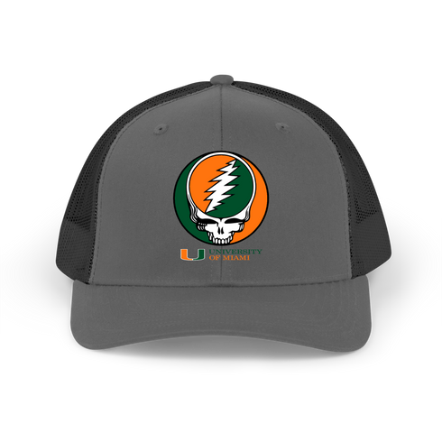 University of Miami Stealie Grateful Dead Trucker Cap