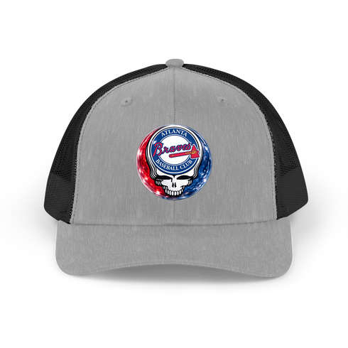 Atlanta Braves Crystal Stealie Stealie Grateful Dead Trucker Cap
