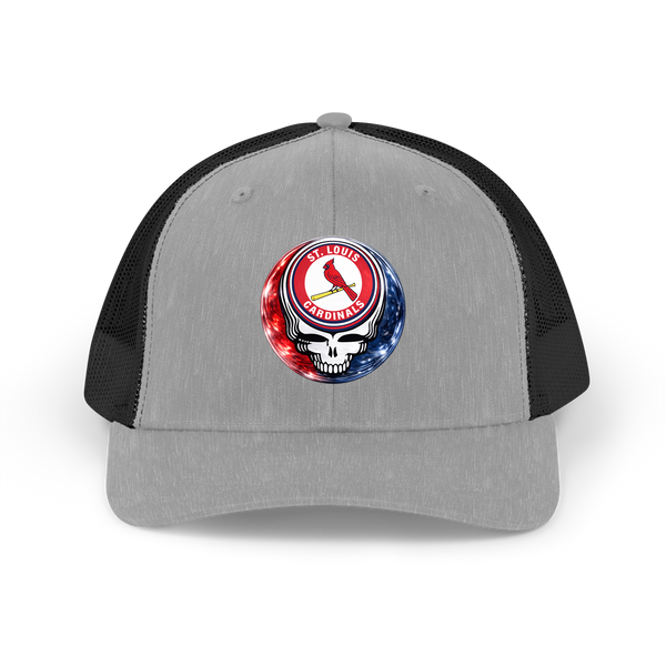 St. Louis Cardinals Crystal Stealie Stealie Grateful Dead Trucker Cap