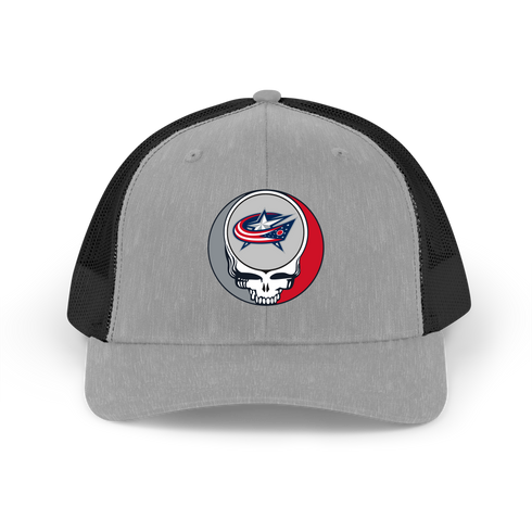 Columbus Blue Jackets Stealie Grateful Dead Trucker Cap