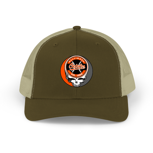 Baltimore Orioles Stealie Grateful Dead Trucker Cap