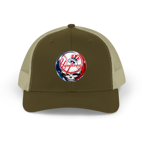 New York Yankees Crystal Stealie Stealie Grateful Dead Trucker Cap